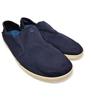 Olukai Nohea Mesh Top Loafers Men's Navy Slip On Hawaiian Resort Style Comfy 13